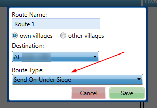 Add Send On Under Siege Route