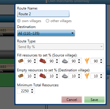 Editting Route