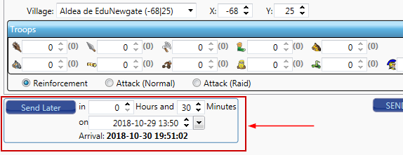 Scheduled Attacks options