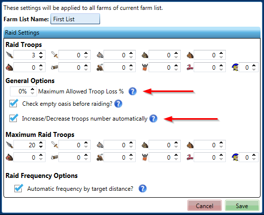 New Raid Settings