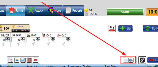 farm list priority buttons